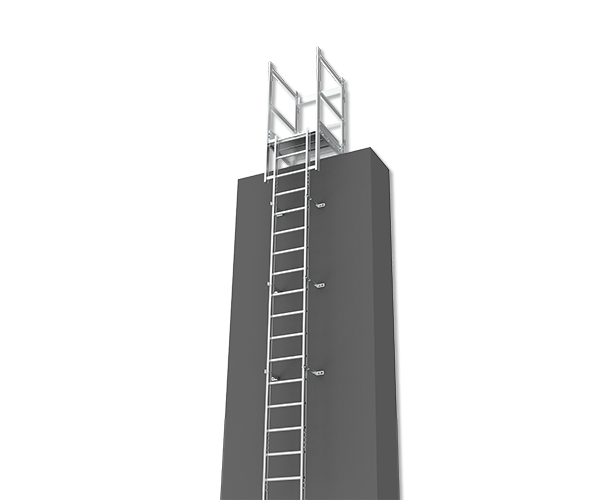 Basic aluminum fixed ladder