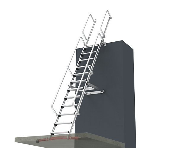 60° Walk thru handrail ships ladder