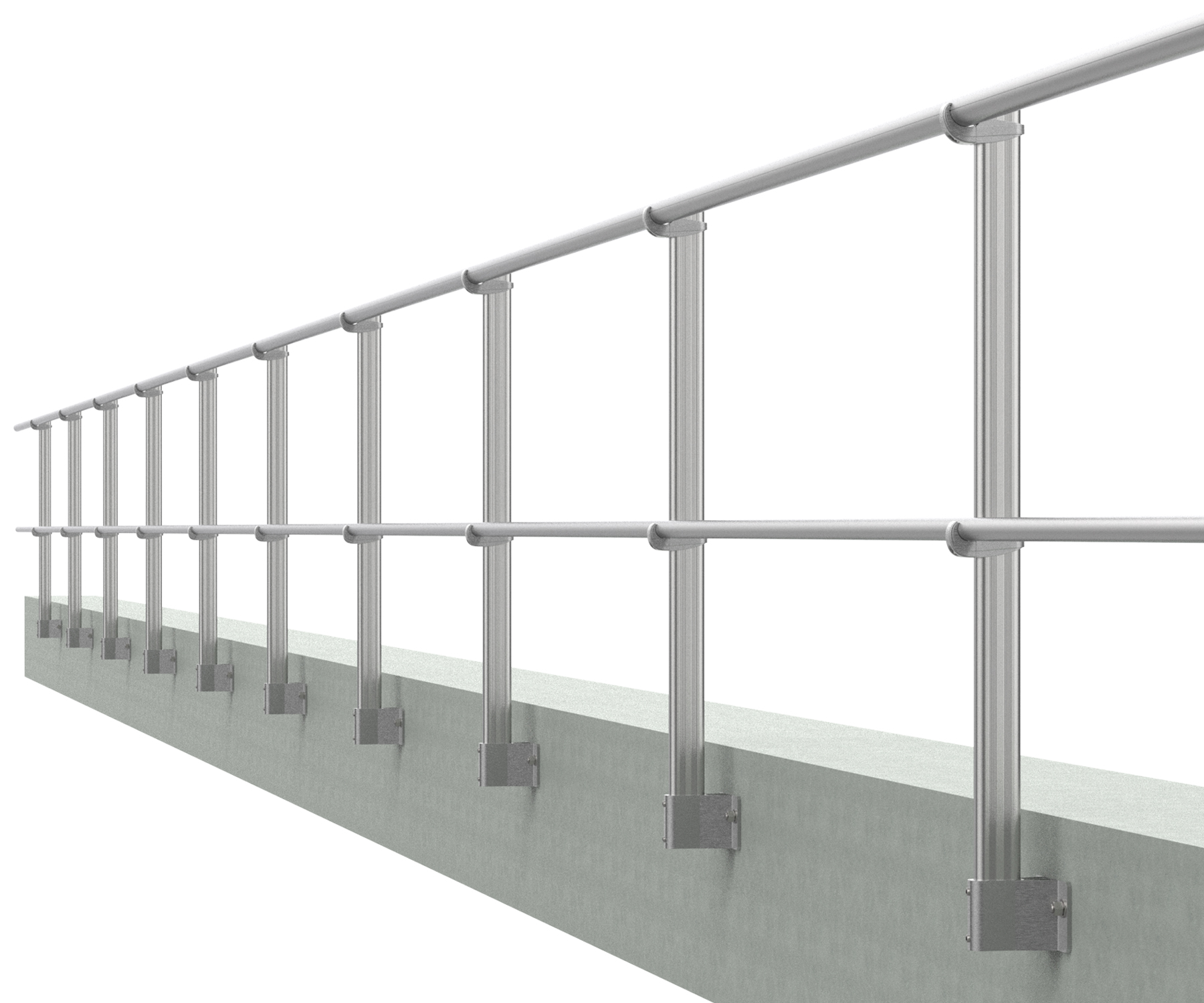 Wall bracket guardrail system