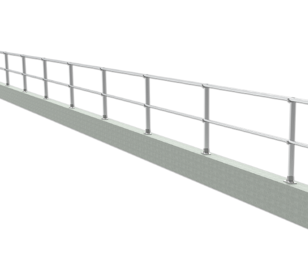 Parapet guardrail system